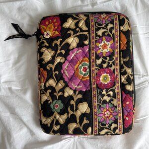 Vera Bradley Quilted Zip Tablet Sleeve in "Charmont Meadow" Floral Pattern
